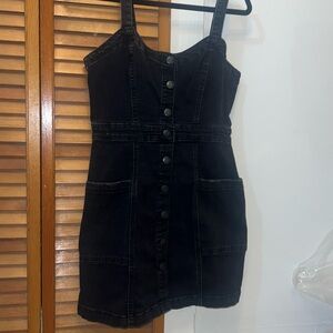 black jeans overalls dress